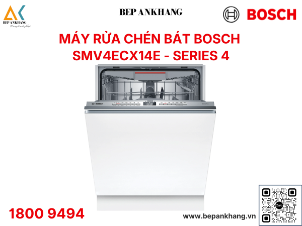 Máy rửa bát âm toàn phần Bosch SMV4ECX14E - Series 4 - Made in Germany